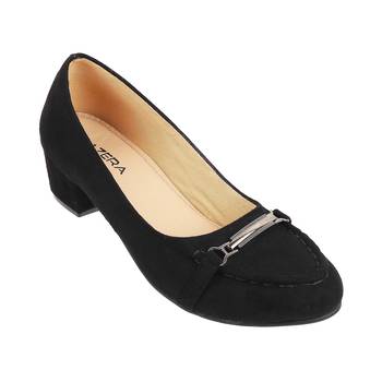 Women's block heel loafers with metal accent 5