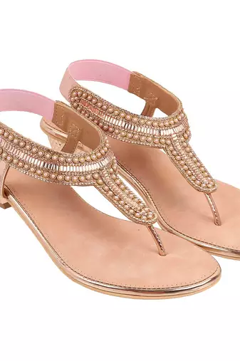 Dazzle flat party chappal (1421)