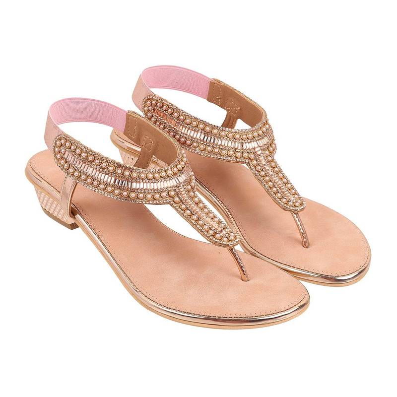 Dazzle flat party chappal (1421)