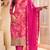 Rani pink chinon silk embroidered salwar kameez 