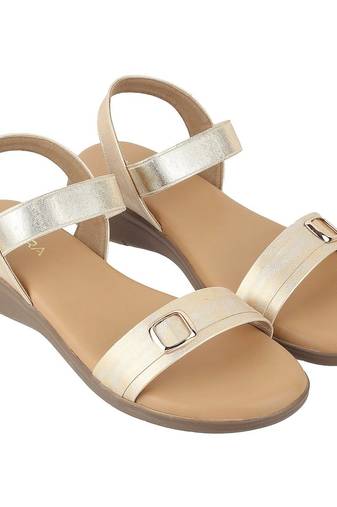 Flat slip-on comfort sandals