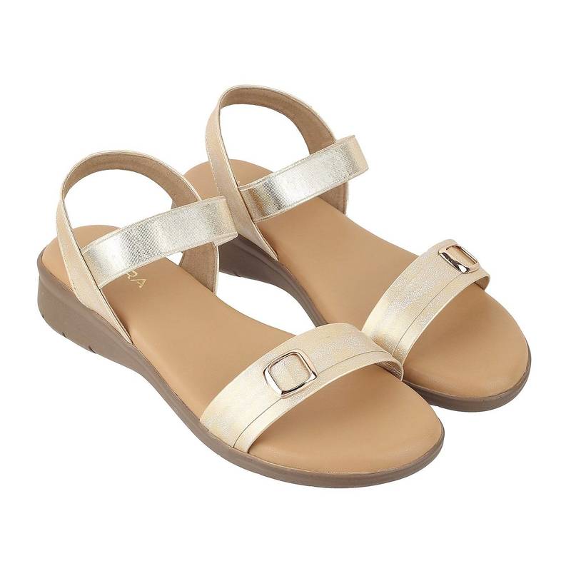 Flat slip-on comfort sandals