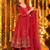Women's silk floral embroidered anarkali kurta palazzo with dupatta set