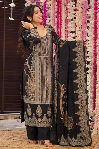 Women's cotton blend traditional motiff printed kurta palazzo with dupatta set