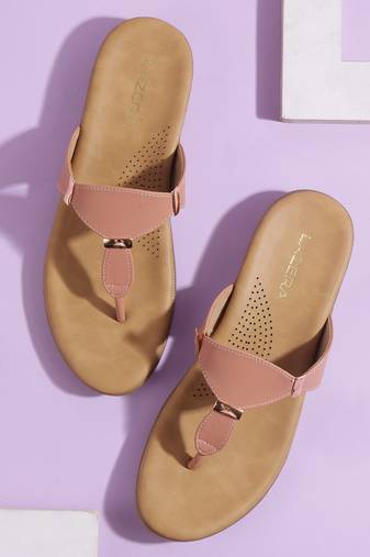 Lazera women's everyday comfort flats – toe-ring chappals for daily & ethnic wear (1458)