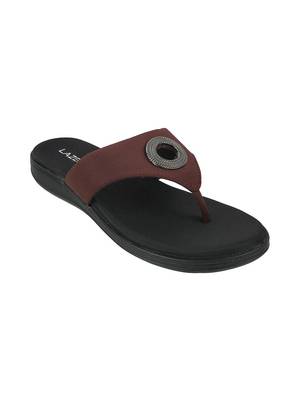 Lazera comfort toe-ring flats with embellished accent 1471p 3