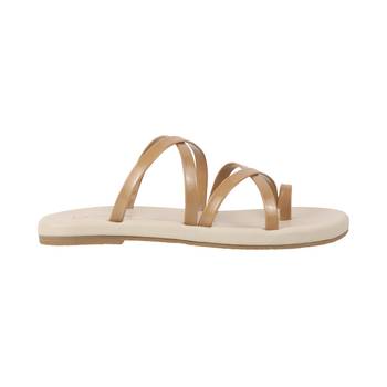 Lazera women's glossy strap sliders     lightweight daily use flats for all-day comfort(1486) 2
