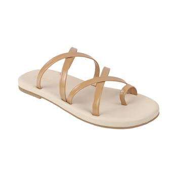 Lazera women's glossy strap sliders     lightweight daily use flats for all-day comfort(1486) 3