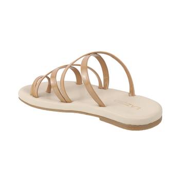 Lazera women's glossy strap sliders     lightweight daily use flats for all-day comfort(1486) 5