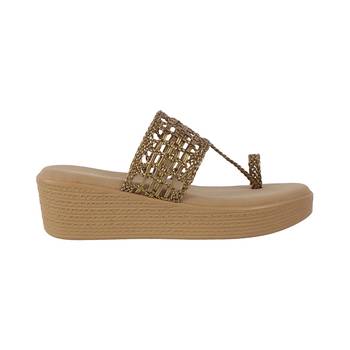 Lazera women's woven wedge chappals (1509) 2