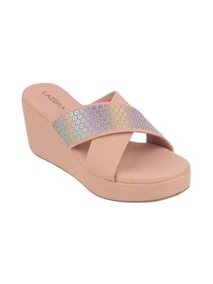 Women's holographic strap wedge sandals 3