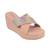Women's holographic strap wedge sandals