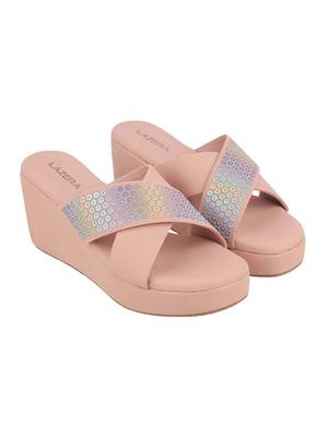 Women's holographic strap wedge sandals 4