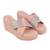 Women's holographic strap wedge sandals