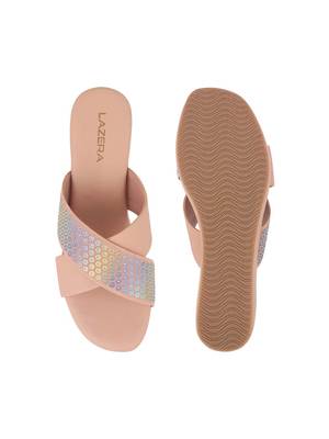 Women's holographic strap wedge sandals 5