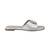 Women's luxe buckle flat slides