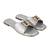 Women's luxe buckle flat slides