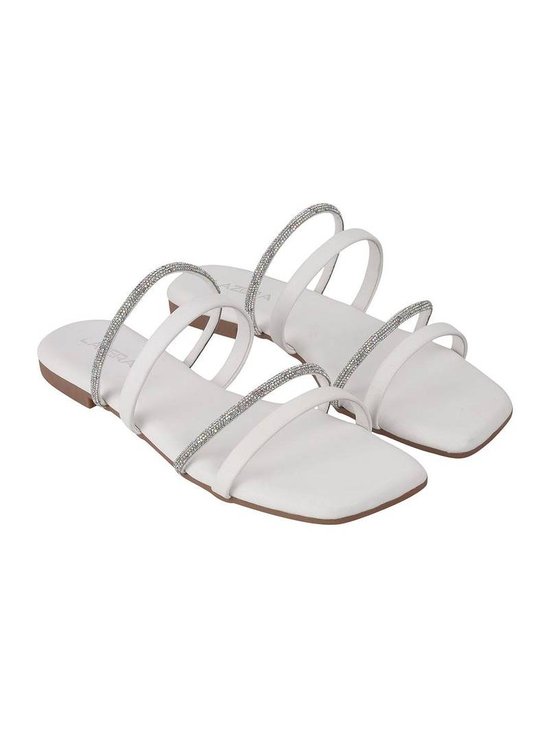 Elegant multi-strap flat sandals