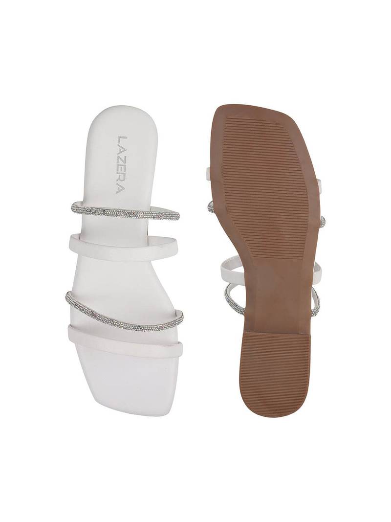 Elegant multi-strap flat sandals