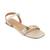 Chic beige strap sandals with gold accent