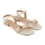 Chic beige strap sandals with gold accent
