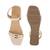 Chic beige strap sandals with gold accent