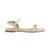 Chic beige strap sandals with gold accent