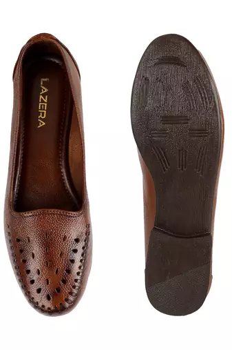 Lazera women's tan comfort loafers (1541)