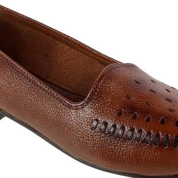 Lazera women's tan comfort loafers (1541) 5
