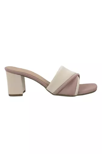 Lazera dual-tone textured block heels