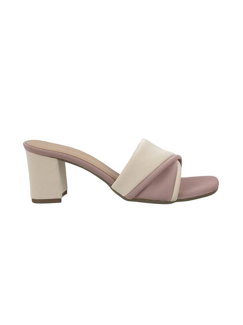 Lazera dual-tone textured block heels