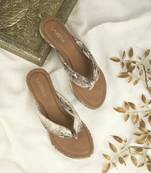 Lazera textured wedge flip-flops