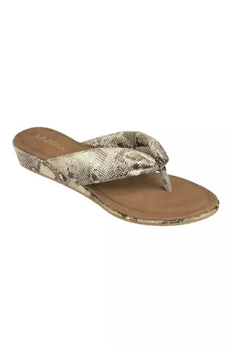 Lazera textured wedge flip-flops