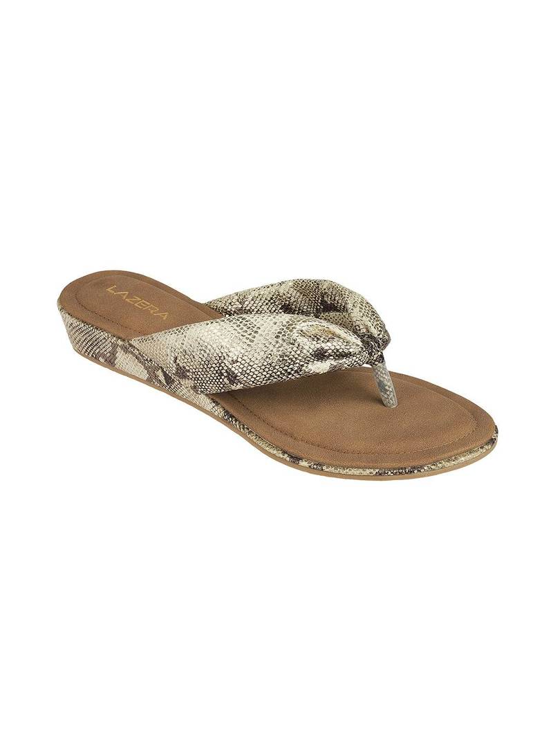 Lazera textured wedge flip-flops