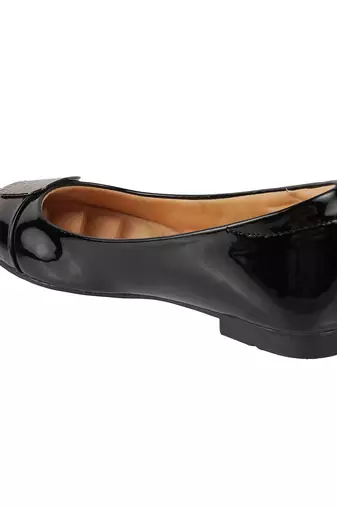 Lazera women's black patent formal ballerinas (1568)