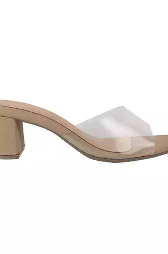 Lazera women's transparent strap block heels (1571)