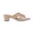 Lazera women's beige gloss block heels (1572)