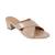 Lazera women's beige gloss block heels (1572)