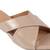 Lazera women's beige gloss block heels (1572)