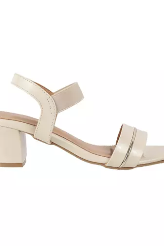 Lazera women's mid block elastic strap heels (1573)