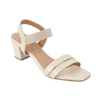 Lazera women's mid block elastic strap heels (1573) 3