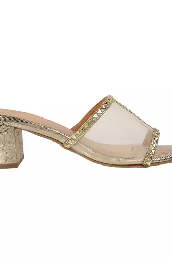 Lazera studded mesh block heel sandals (1577)`