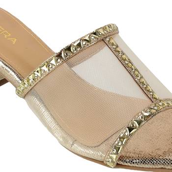 Lazera studded mesh block heel sandals (1577)` 4