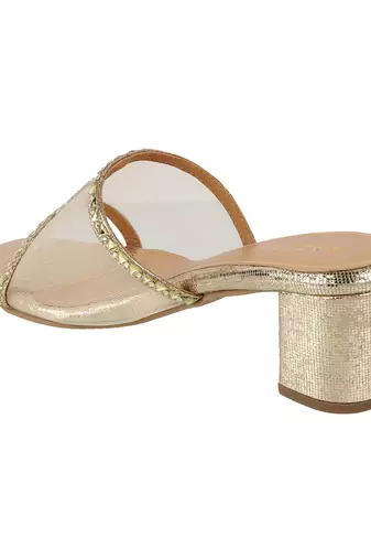 Lazera studded mesh block heel sandals (1577)`