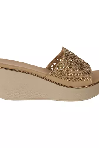 Lazera women’s embellished wedge slide sandals (1587)