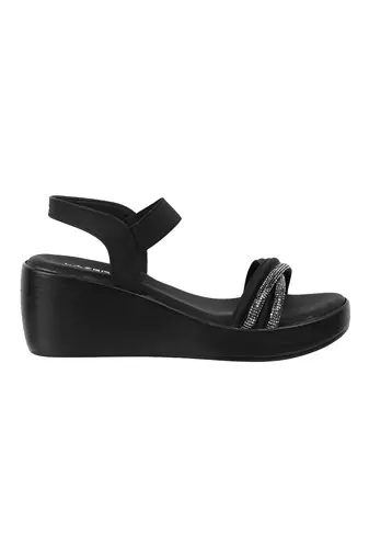 Lazera women   s platform wedge sandals with elastic strap (1588)