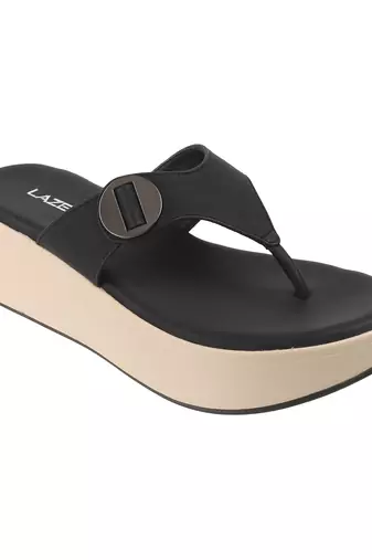 Chunky platform toe-ring sandals     effortless height, everyday comfort (1589)