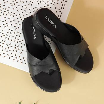 Softgrip everyday vegan leather toe-loop flats for women (1590) 1