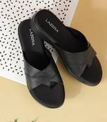 Softgrip everyday vegan leather toe-loop flats for women (1590)