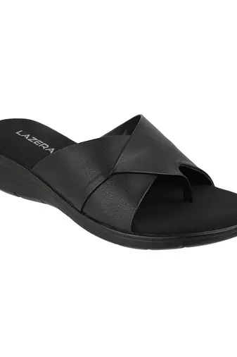 Softgrip everyday vegan leather toe-loop flats for women (1590)